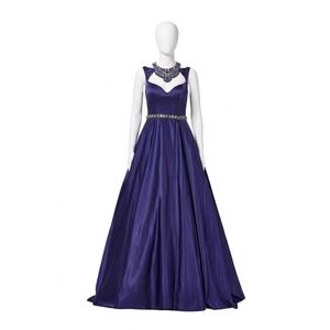 NEW ANGELA & ALISON rhinestone prom dress in midnight blue